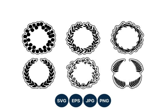 Black and White Floral Wreaths Vector Graphics & Illustrations Review