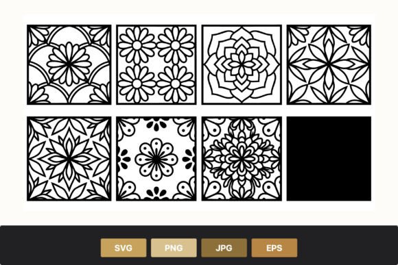 Black White Floral Tile Vector Art: Graphics and Illustrations Review