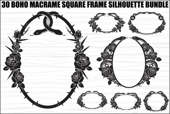 Boho Snake Floral Frame SVG Bundle Review