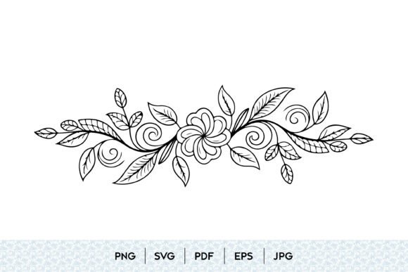 Elegant Floral Vine Border SVG Graphics and Illustrations Review