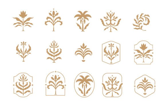 Elegant Vintage Floral Ornament Graphics and Illustrations