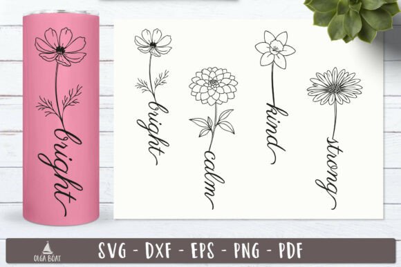 Floral Affirmation SVG Inspirational Graphics and Illustrations Review