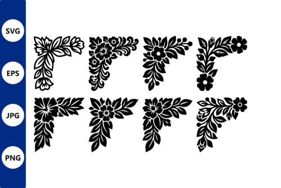 Floral Corner Letters Art: Graphics and Illustrations Review