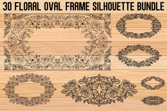 Floral Oval Frame SVG Bundle Graphics and Illustrations Review
