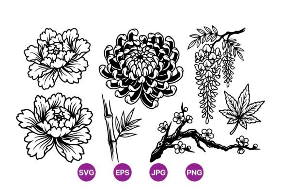 Hand Drawn Japanese Floral Art Review